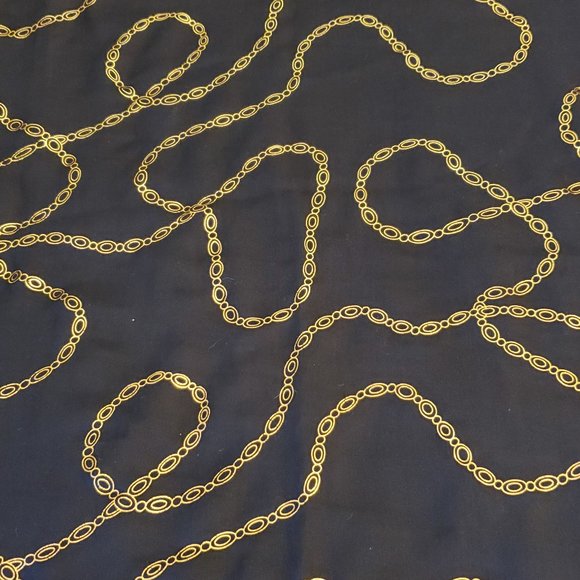 Elegant Lightweight Black & Gold Infinity Scarf - Picture 6 of 6